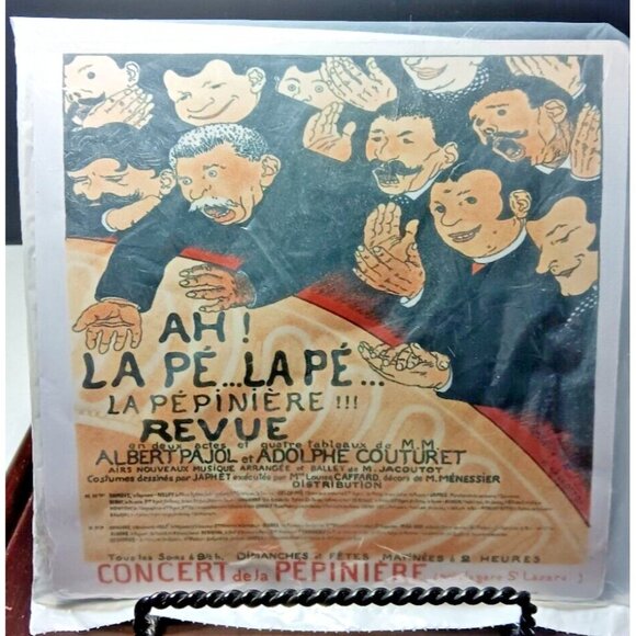VTG Ah La Pe Lape Revue French Concert Poster print Mousepad - Picture 5 of 5